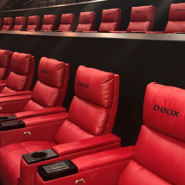 D-BOX seats in a cinemark theater