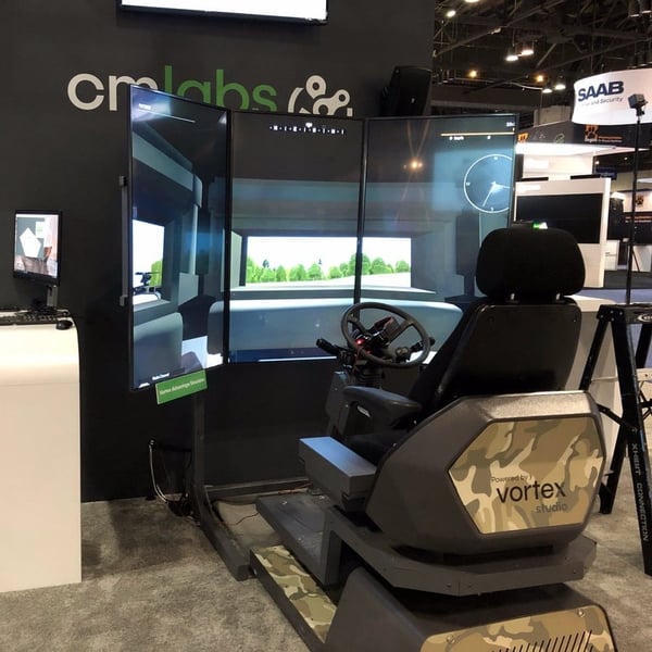 CM Labs military ground simulator seat